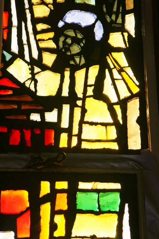 Detail of the stained glass in our Sanctuary